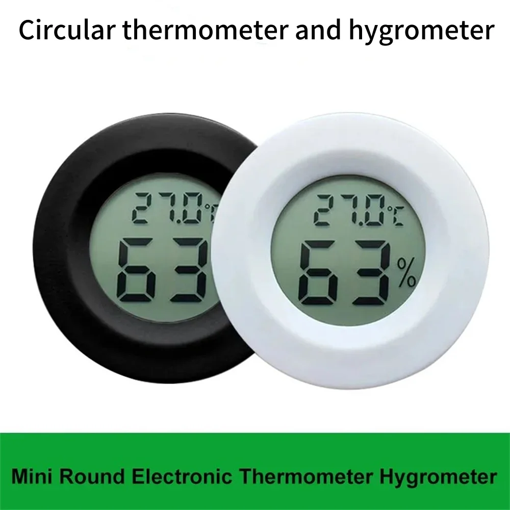 Digital Hygrometer Probe - Mini Round Digital Thermometer Hygrometer High