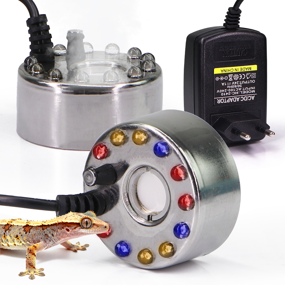 Terrarium Fogger Ultrasonic - Ultrasonic Mist Maker Fogger w/ Colorful