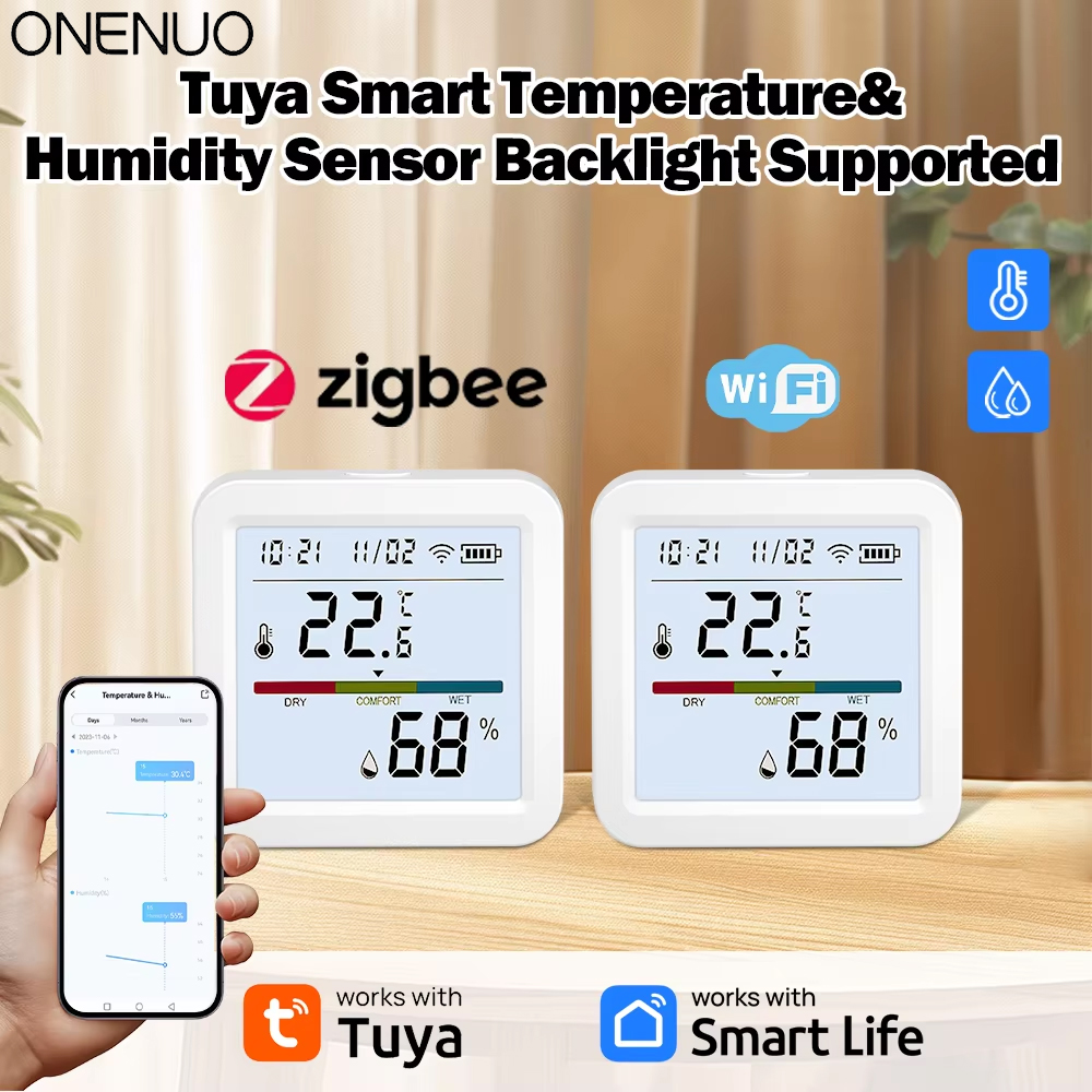 Digital Hygrometer Probe - Tuya Smart Temperature Humidity Sensor WiFi/Zigbee