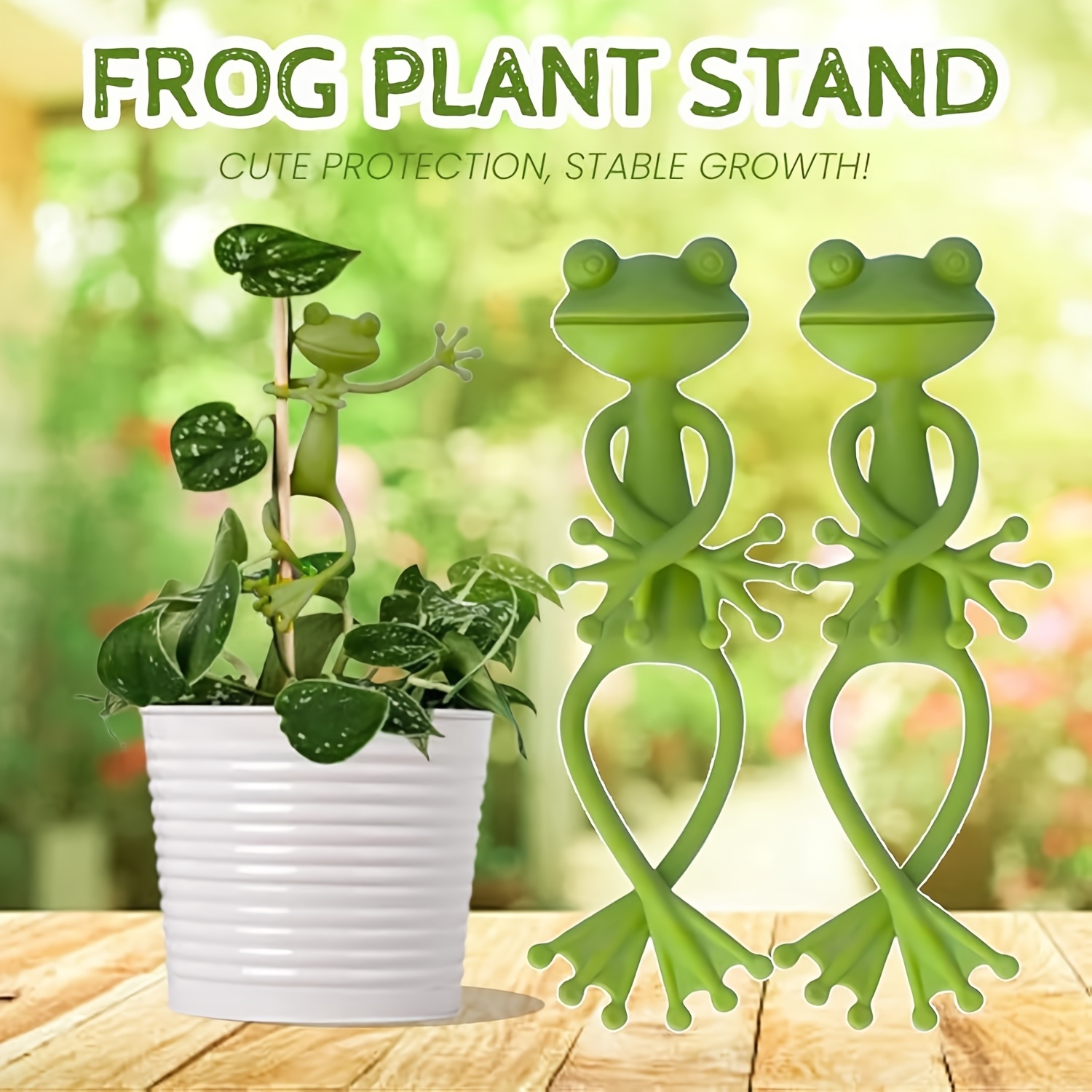 Vine Climbing Plastic - Creative Green Frog Plant Fixing Clip,