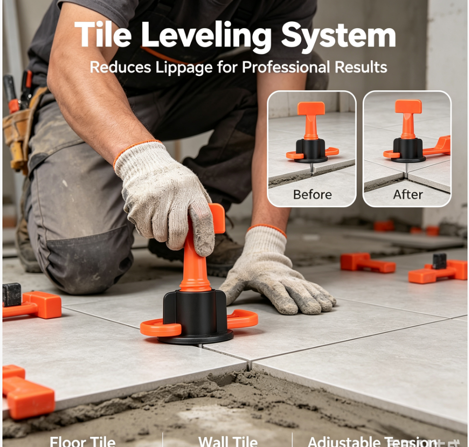 Ceramic Tile Floor - 51-204Pcs Floor Tile Leveling System Clips