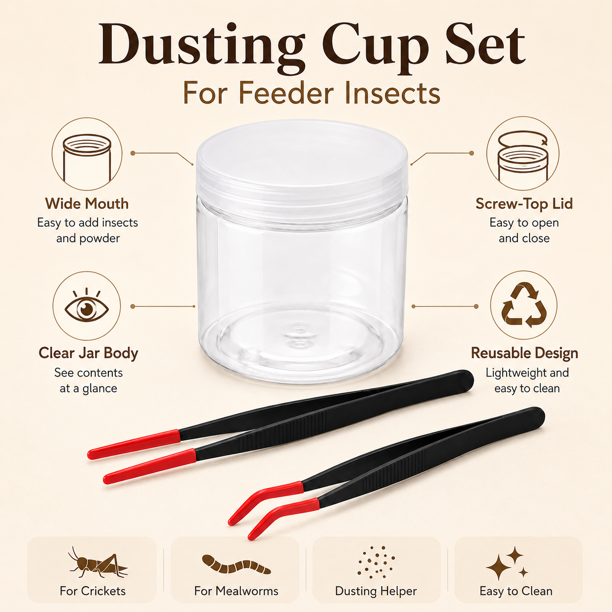 Reptile Feeder Insect Dusting  - Calcium Powder Reptile ulasan dan harga