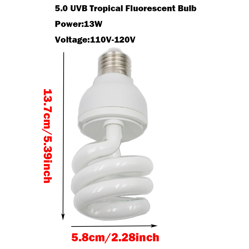 Reptile 5.0 UVB Lamp Bulb Ligh - Calcium Powder Reptile ulasan dan harga