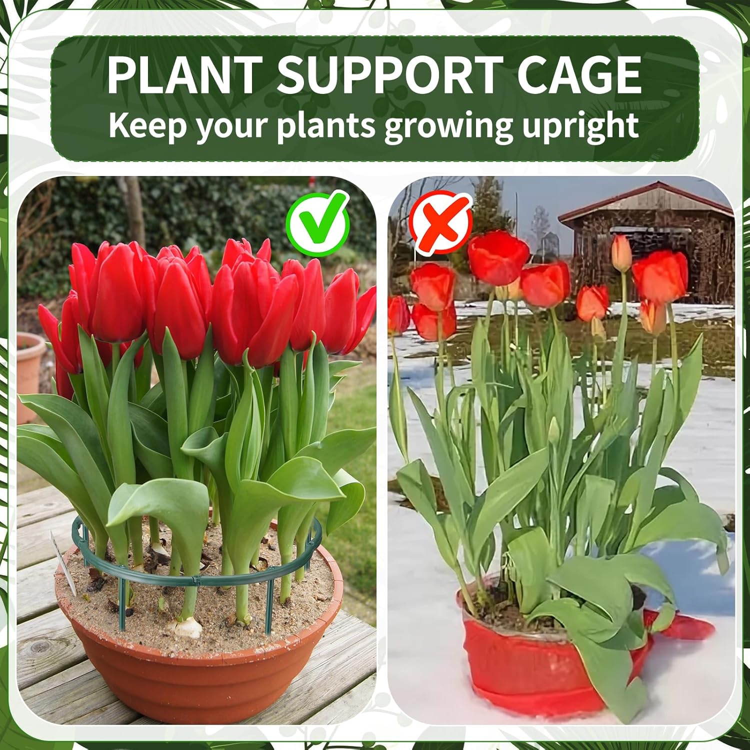 1/16pcs Plant Support Stake Fl - Vine Climbing Plastic ulasan dan harga