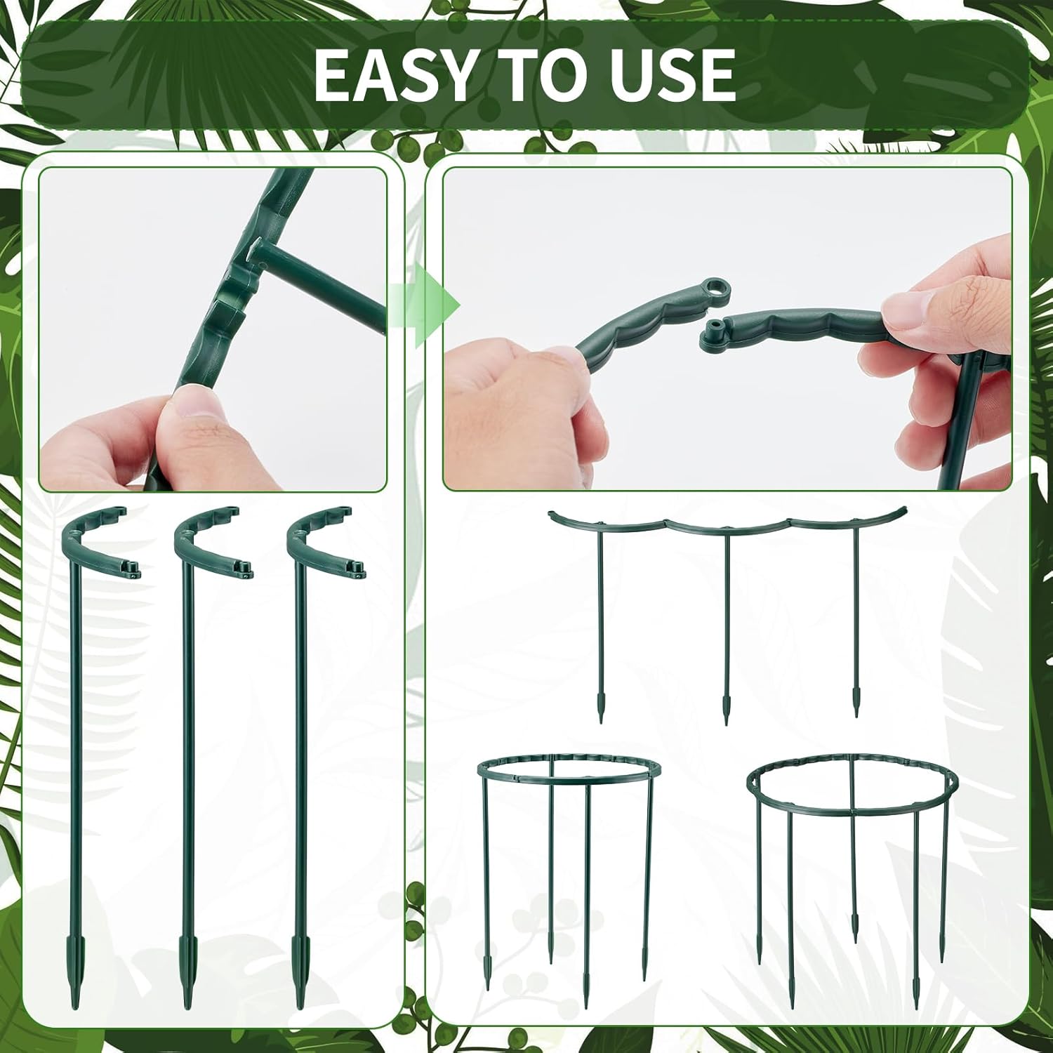 1/16pcs Plant Support Stake Fl - Vine Climbing Plastic ulasan dan harga