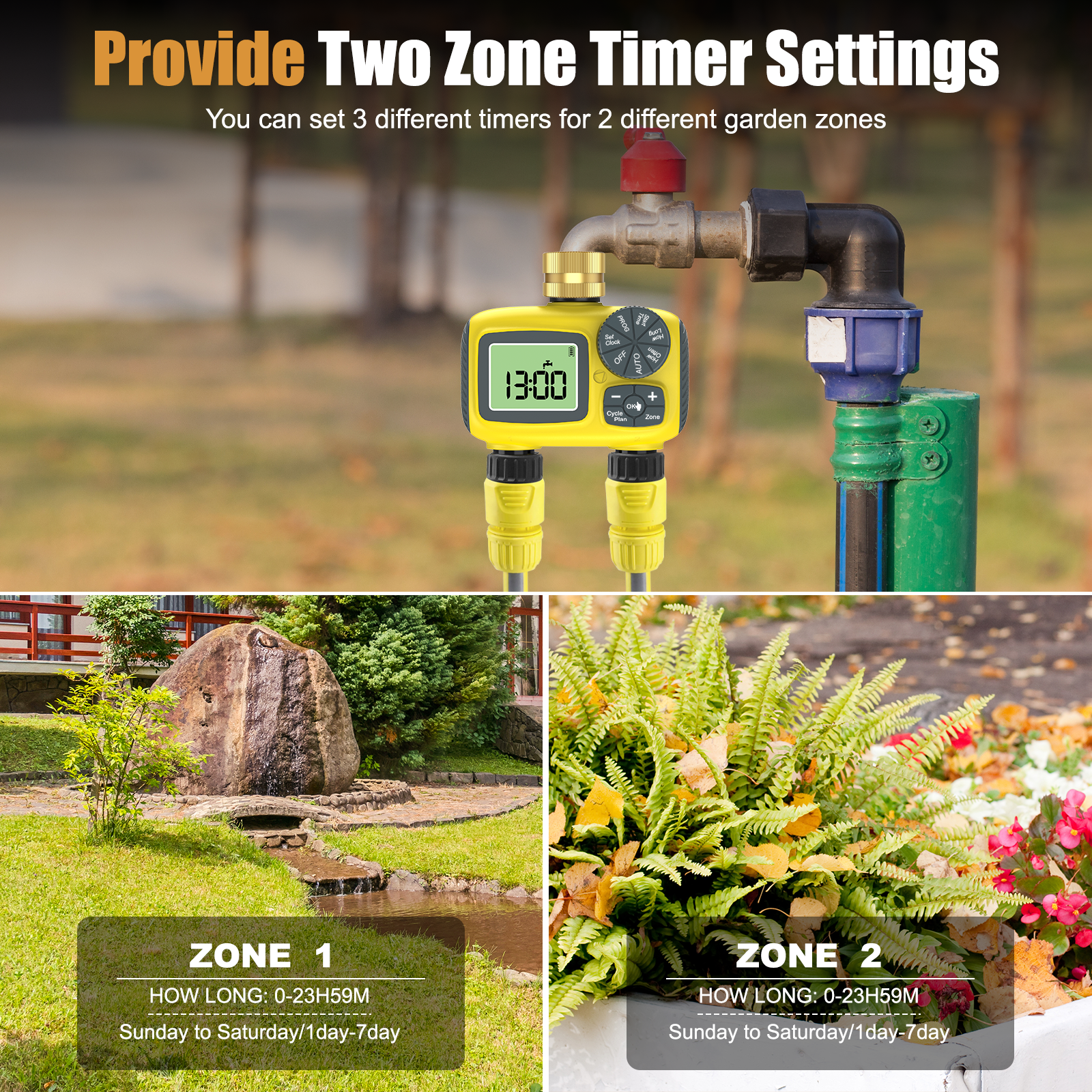 Insoma Smart Water Timer Dual  - Timer Dual Outlet ulasan dan harga