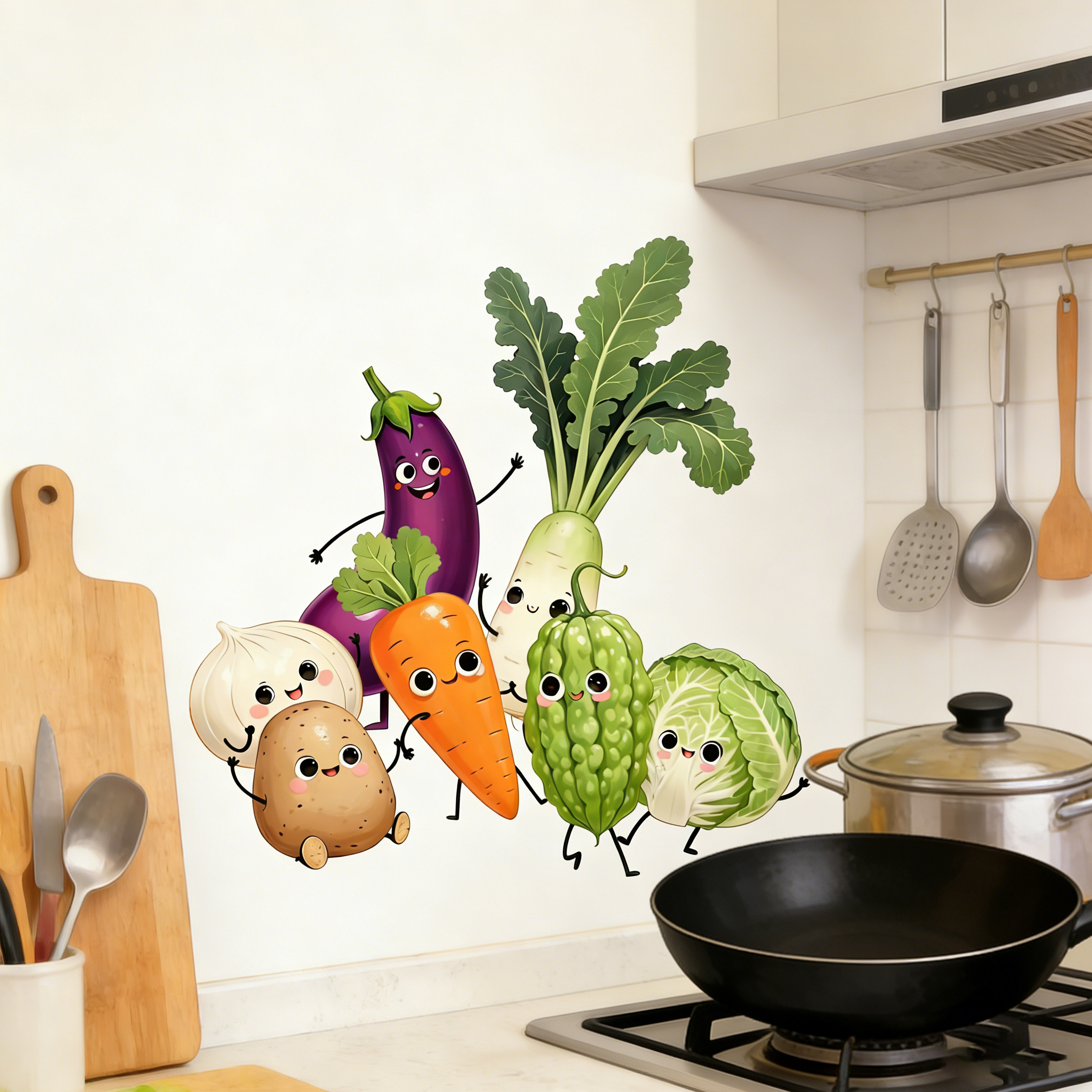 Emotionally Expressive Vegetab - Pvc Panel Background ulasan dan harga