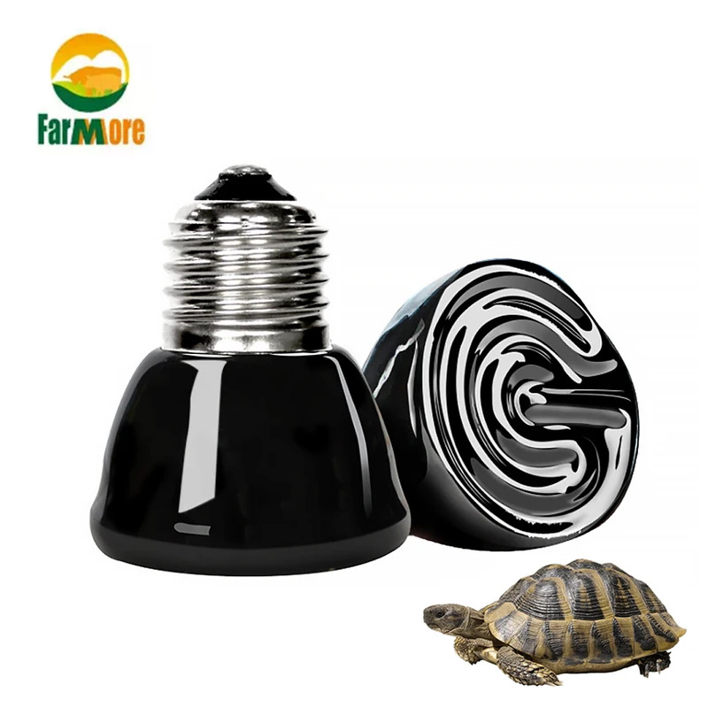 25/50/75/100W E27 Black Infrar - Ceramic Heat Emitter ulasan dan harga