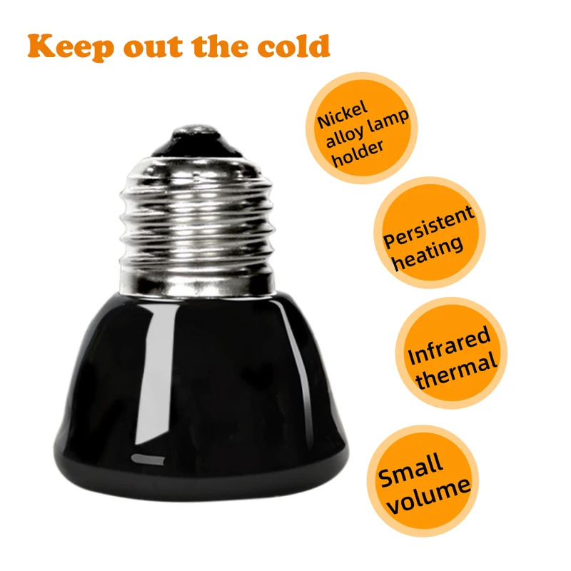 25/50/75/100W E27 Black Infrar - Ceramic Heat Emitter ulasan dan harga