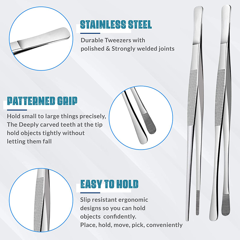2Pcs 12-Inch Kitchen Cooking T - Feeding Tong Stainless ulasan dan harga