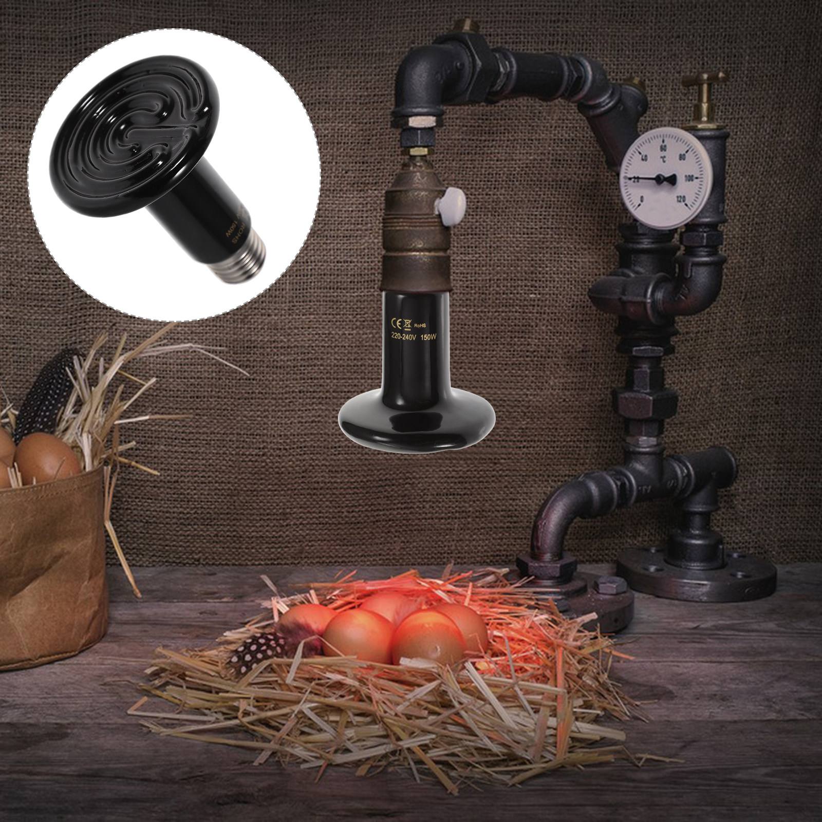 1Pcs Solid Ceramic Heater Lamp - Ceramic Heat Emitter ulasan dan harga