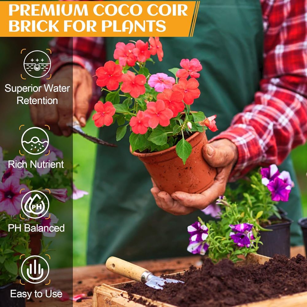 Organic Coconut Coir 4 Pcs Com - Substrate Coconut Fiber ulasan dan harga