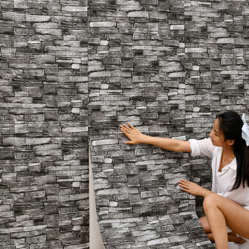 70cm*1m  3D Brick Pattern Wall - Pvc Panel Background ulasan dan harga