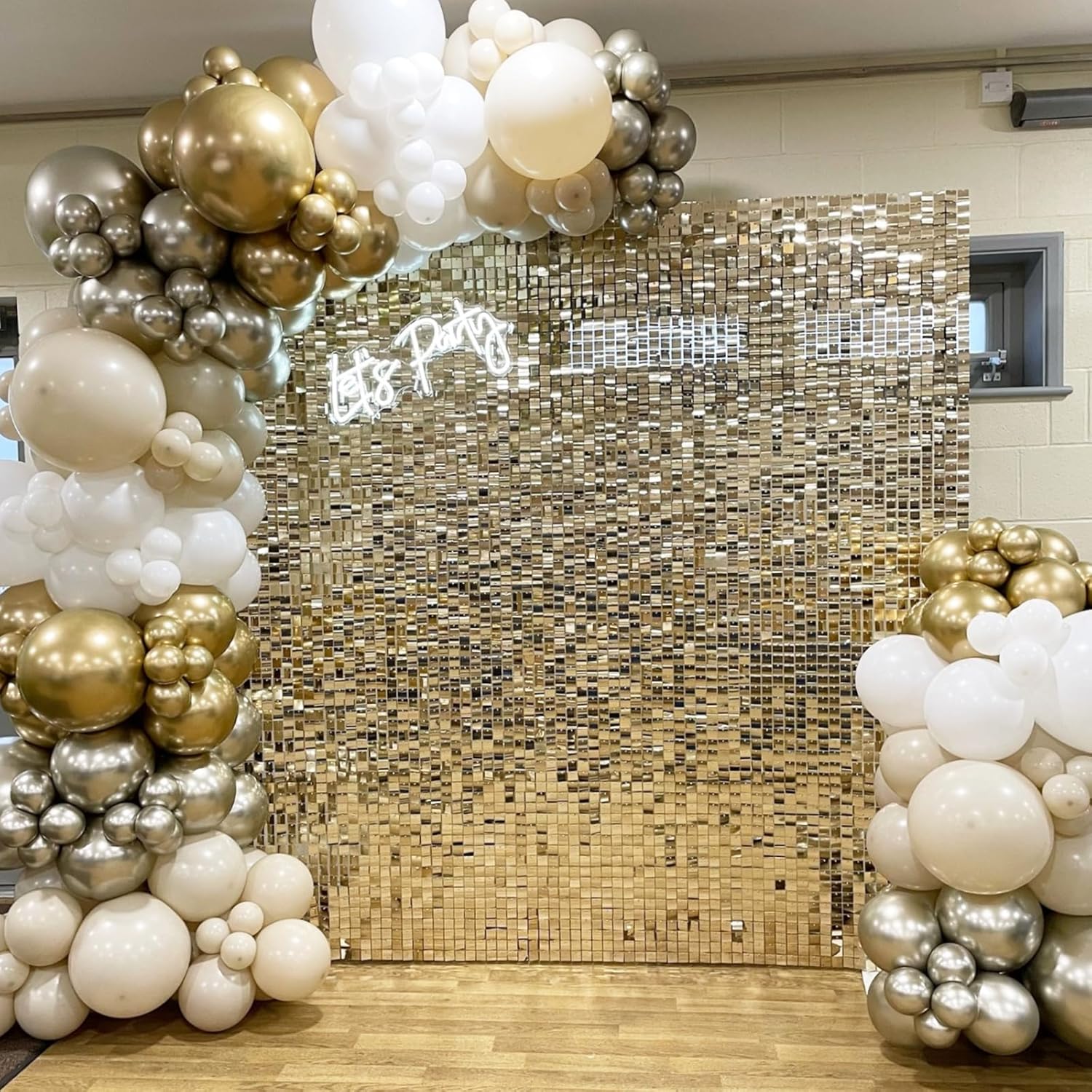 12pcs Light Gold Shimmer Wall  - Pvc Panel Background ulasan dan harga