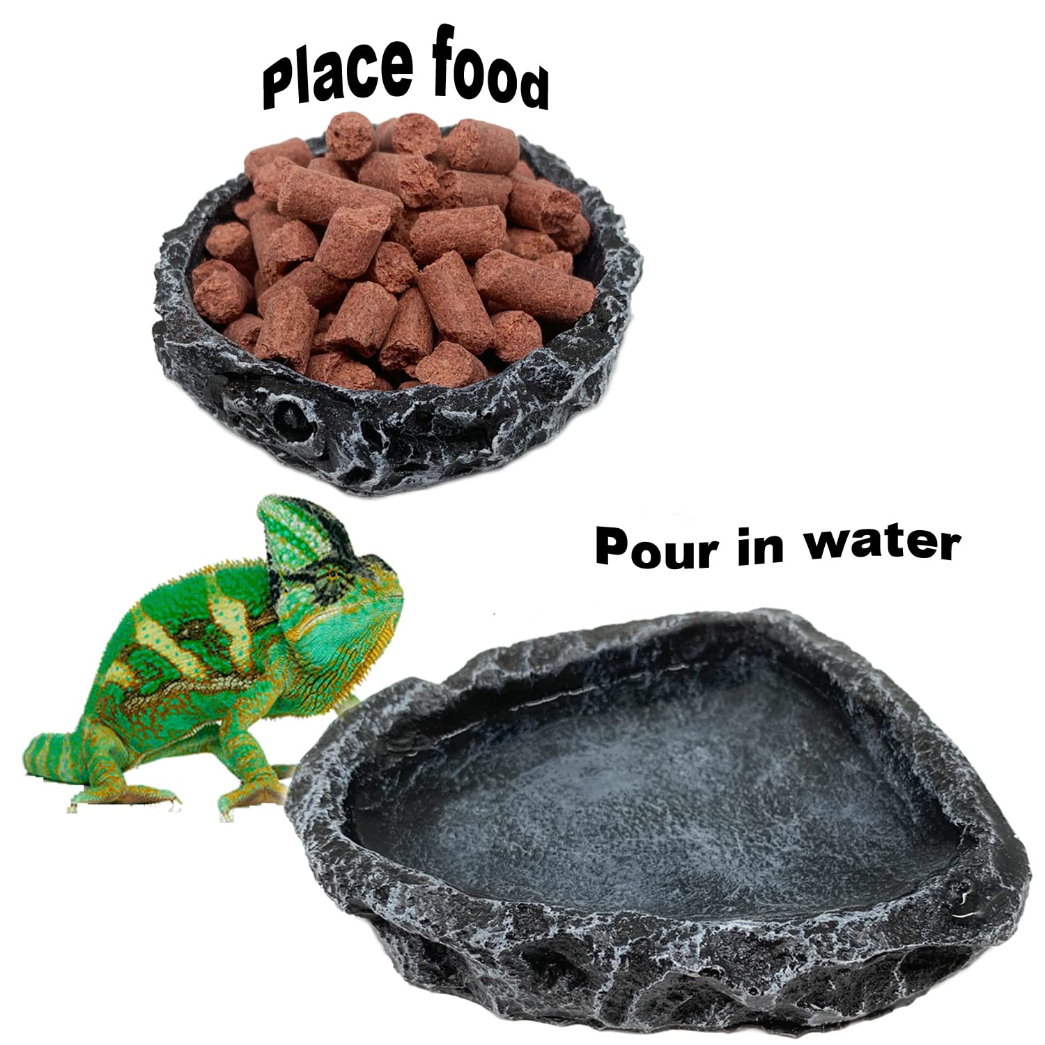1/2 Pack Reptile Feeding Dish  - Water Dish Reptile ulasan dan harga