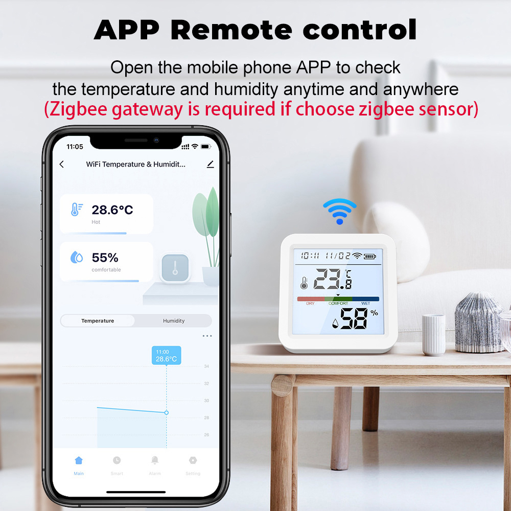 Tuya Smart Temperature Humidit - Digital Hygrometer Probe ulasan dan harga