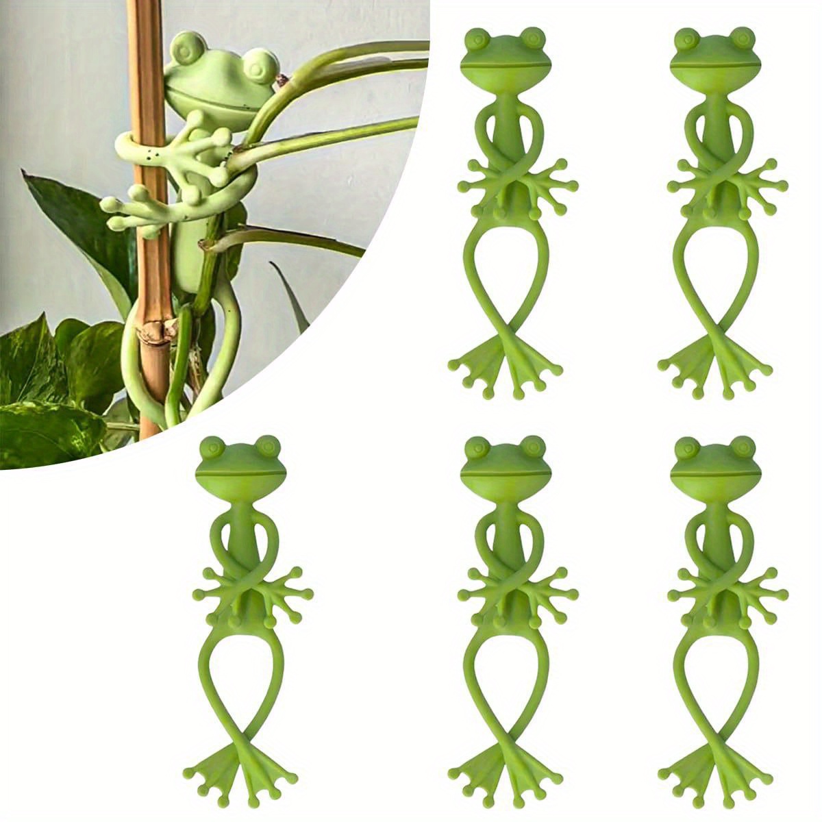 Creative Green Frog Plant Fixi - Vine Climbing Plastic ulasan dan harga