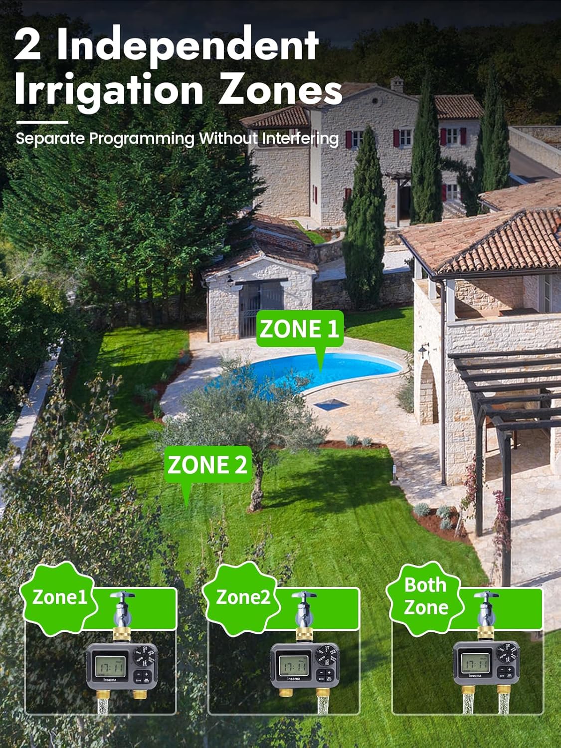 Insoma Smart Irrigation Wateri - Timer Dual Outlet ulasan dan harga