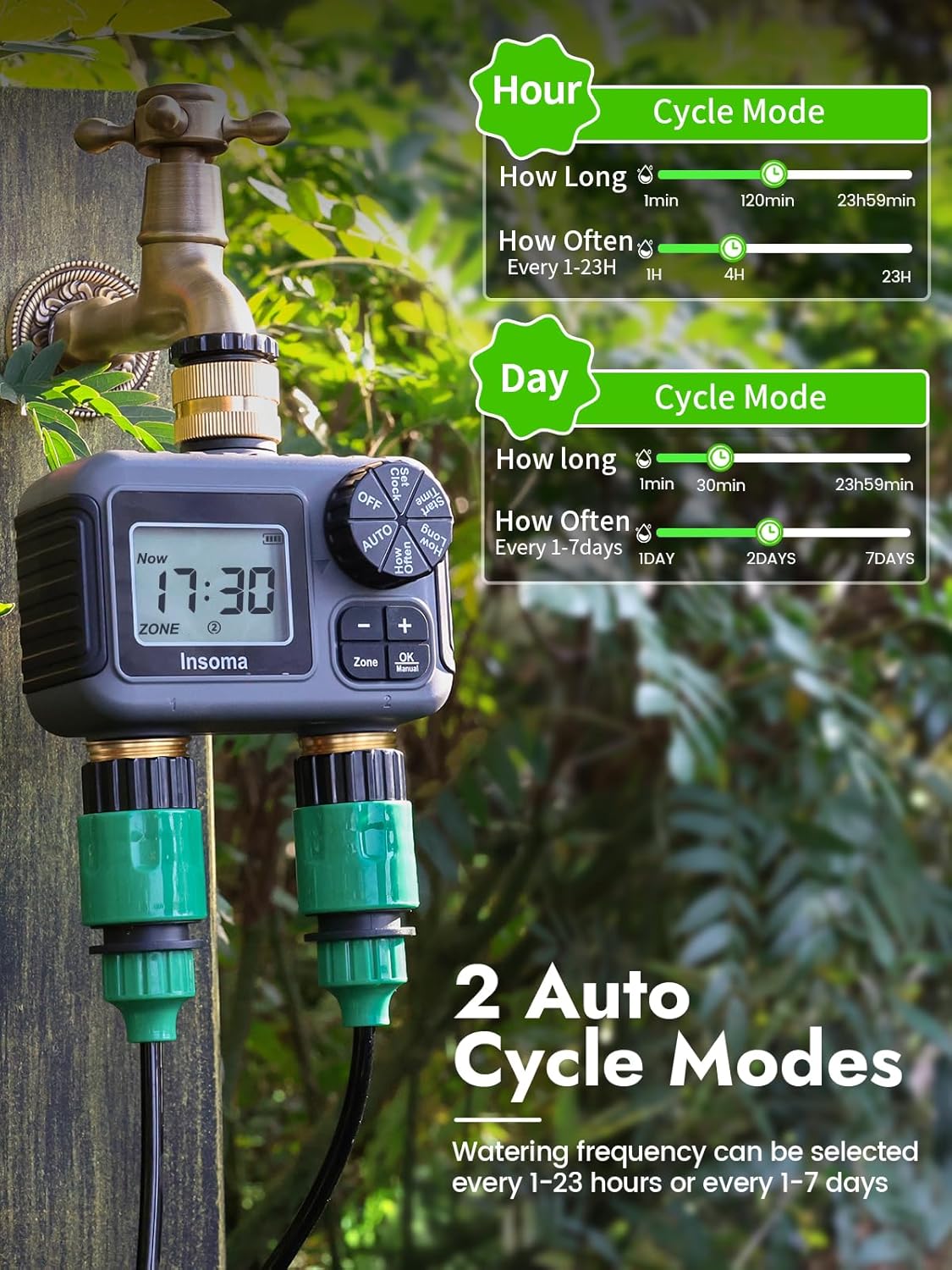 Insoma Smart Irrigation Wateri - Timer Dual Outlet ulasan dan harga