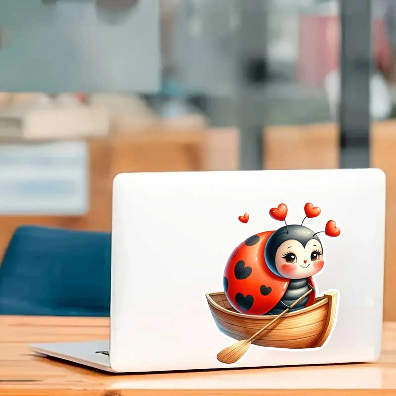 Cute Ladybug Wall Stickers Liv - Pvc Panel Background ulasan dan harga