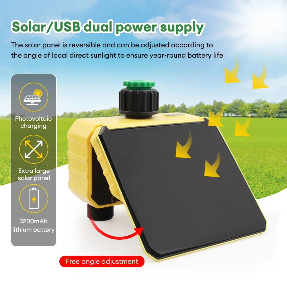 WiFi Solar Timer Dual Water Va - Timer Dual Outlet ulasan dan harga