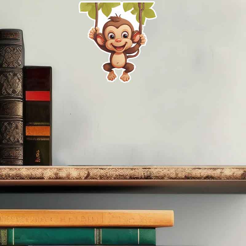 Cute little monkey living room - Pvc Panel Background ulasan dan harga