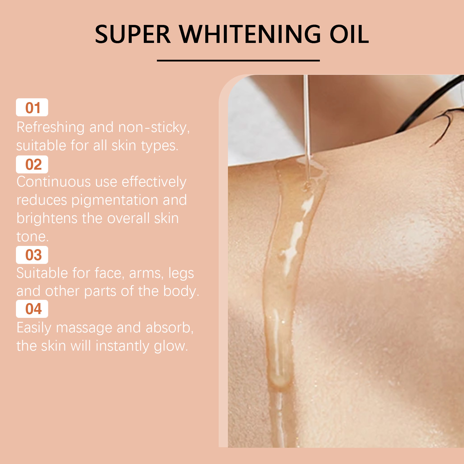 Body Whitening Oil 100ml Natur - Substrate Coconut Fiber ulasan dan harga
