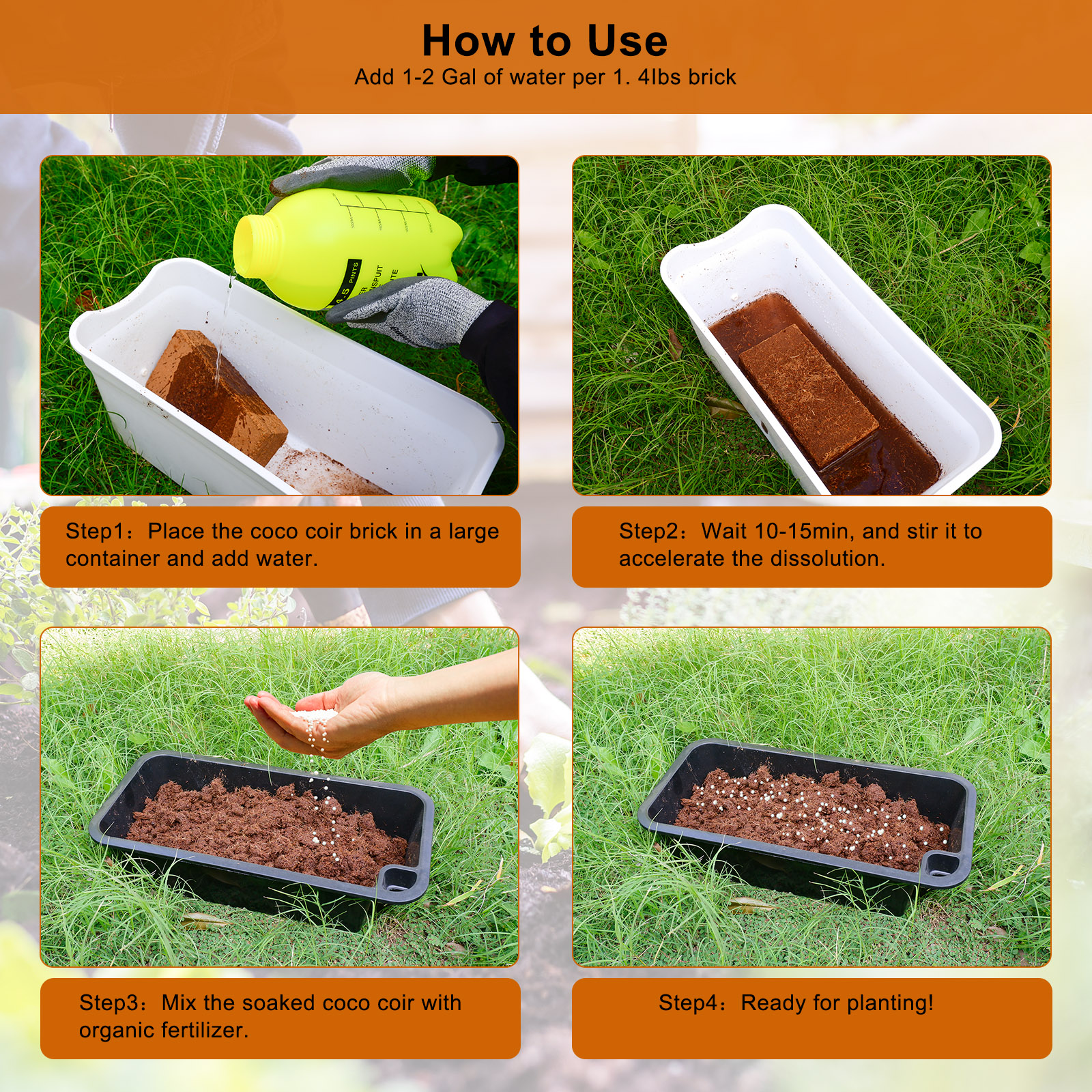 1 Pack Premium Coco Coir Brick - Substrate Coconut Fiber ulasan dan harga