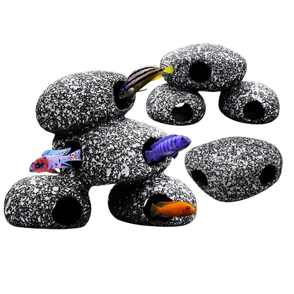 Aquarium Cave Fish Tank Hide O - Hide Cave Ceramic ulasan dan harga