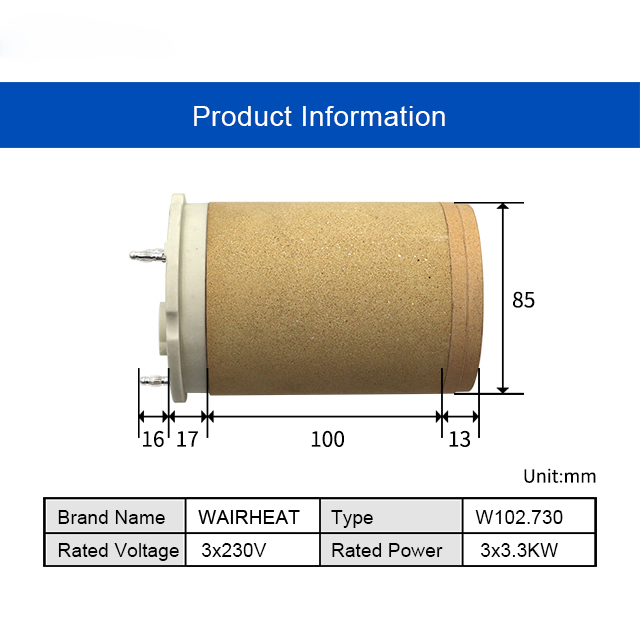 102.730 3*230V 3*3.3KW Electri - Ceramic Heat Emitter ulasan dan harga