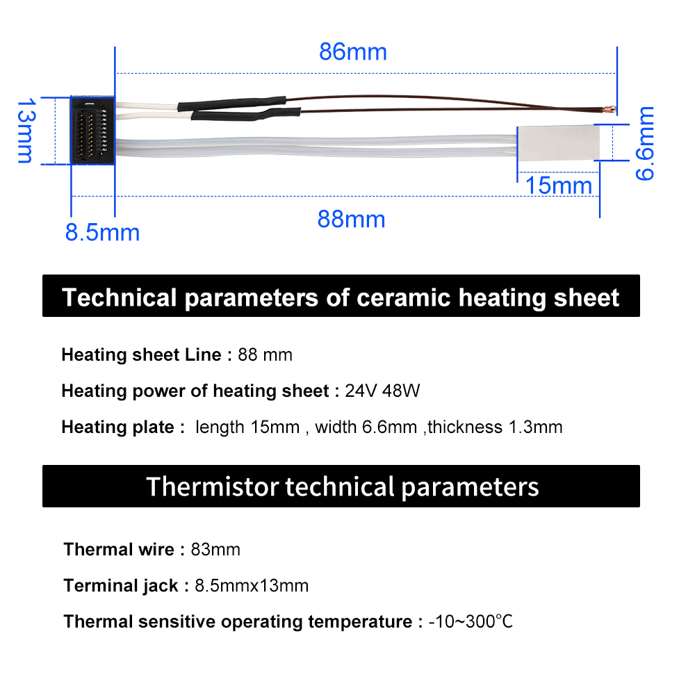 For Bambu Lab P1S P1P Thermist - Ceramic Heat Emitter ulasan dan harga