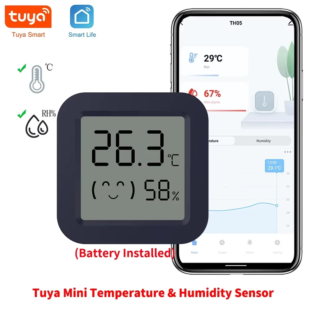 BT Temperature Humidity Sensor - Digital Hygrometer Probe ulasan dan harga