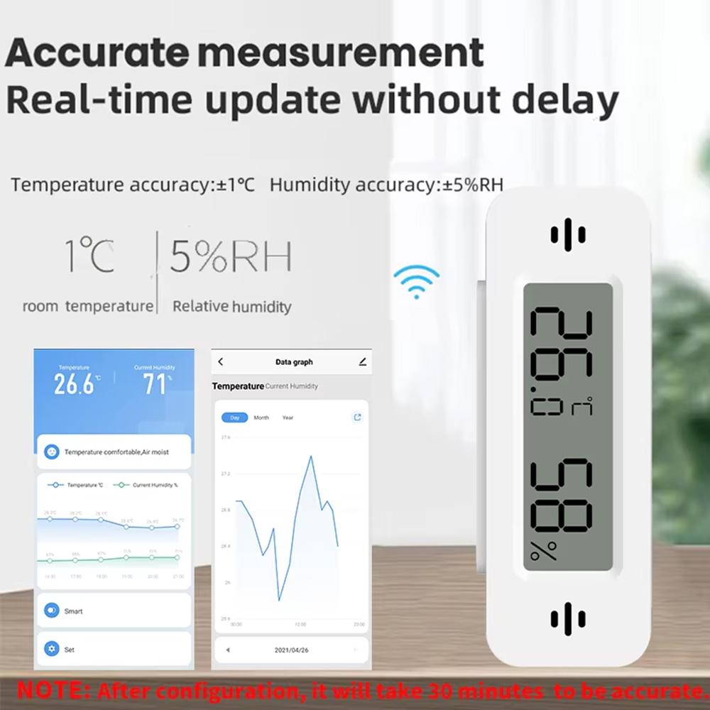 Tuya Zigbee WiFi Mini Temp & H - Digital Hygrometer Probe ulasan dan harga