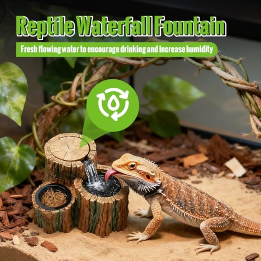 2 in 1 Reptile Water Fountain  - Water Dish Reptile ulasan dan harga
