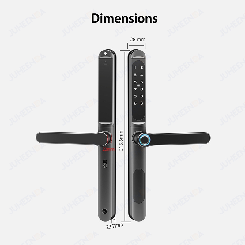 TTLock App Smart Aluminum Door - Glass Door Hinge ulasan dan harga