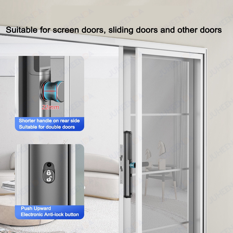 TTLock App Smart Aluminum Door - Glass Door Hinge ulasan dan harga