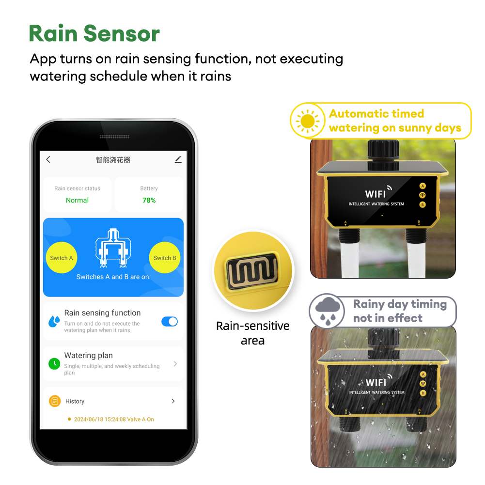 WiFi Solar Timer Dual Water Va - Timer Dual Outlet ulasan dan harga