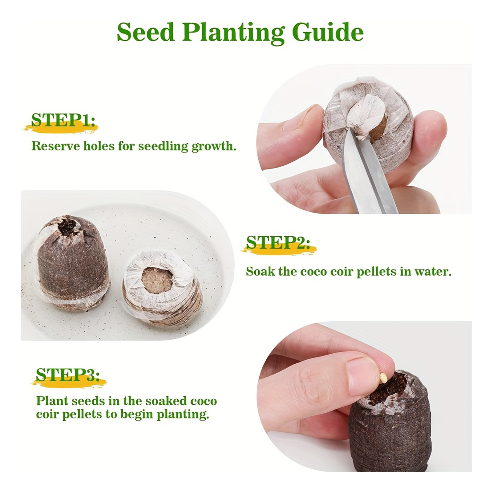 10/20/50pcs Plant Growth Bags  - Substrate Coconut Fiber ulasan dan harga